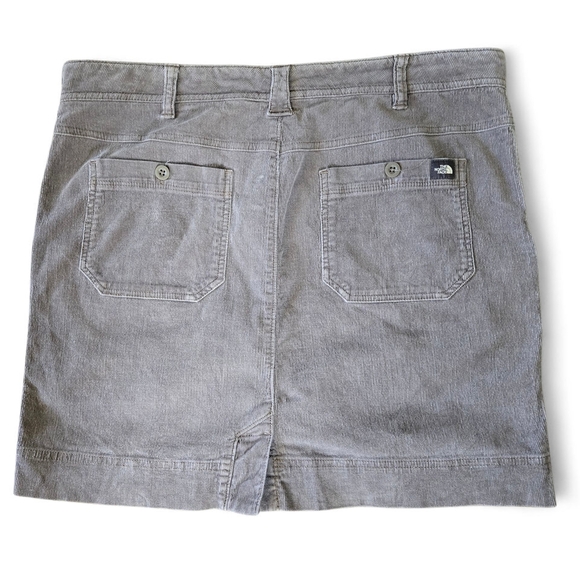 Gray Corduroy Mini Skirt - Picture 2 of 4